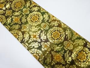 華紋に抽象動物模様織り出し袋帯